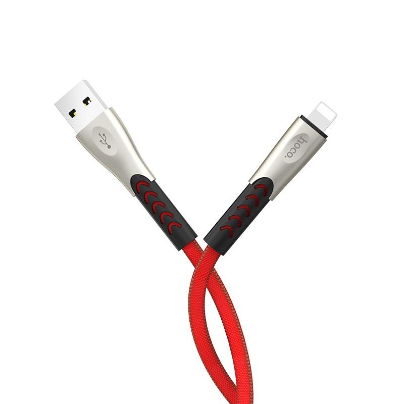 Cáp sạc Lightning Hoco U48 sạc nhanh 2.4A cho iPhone/iPad dài 1.2m