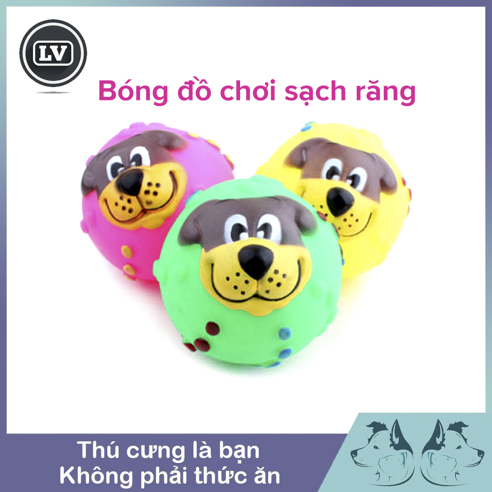 Đồ chơi cho chó mèo - Bóng mặt cún phát ra tiếng kêu cho thú cưng