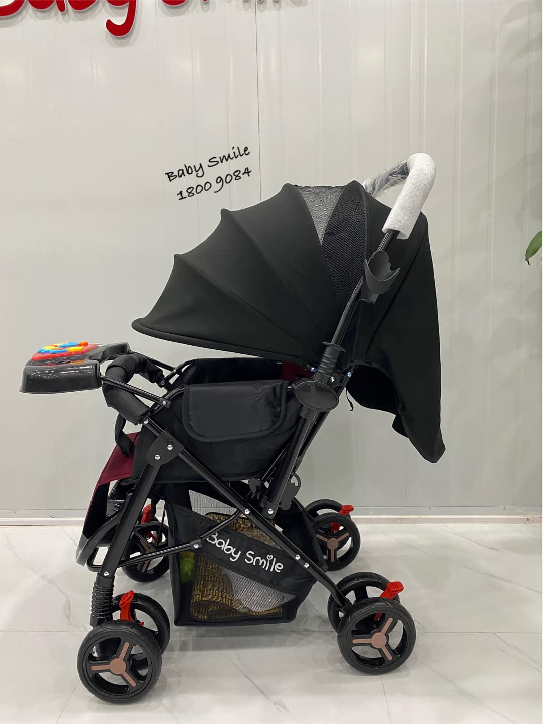 Xe đẩy 2 chiều HT105 khung đen