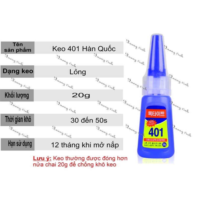 Keo loctite 401- Hàn Quốc ( 20g )