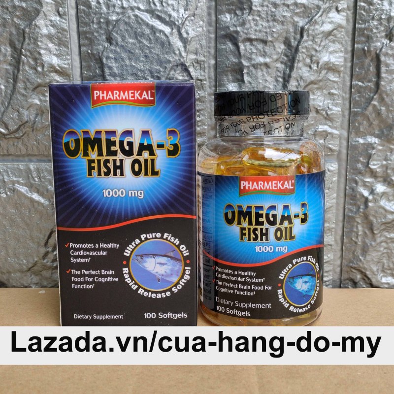 Viên uống Omega 3 Fish Oil 1000mg Pharmekal 100 viên - Dầu Cá Mỹ cao cấp