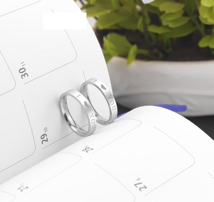 1 chiếc nhẫn inox i love you cặp đôi tình nhân - ncss