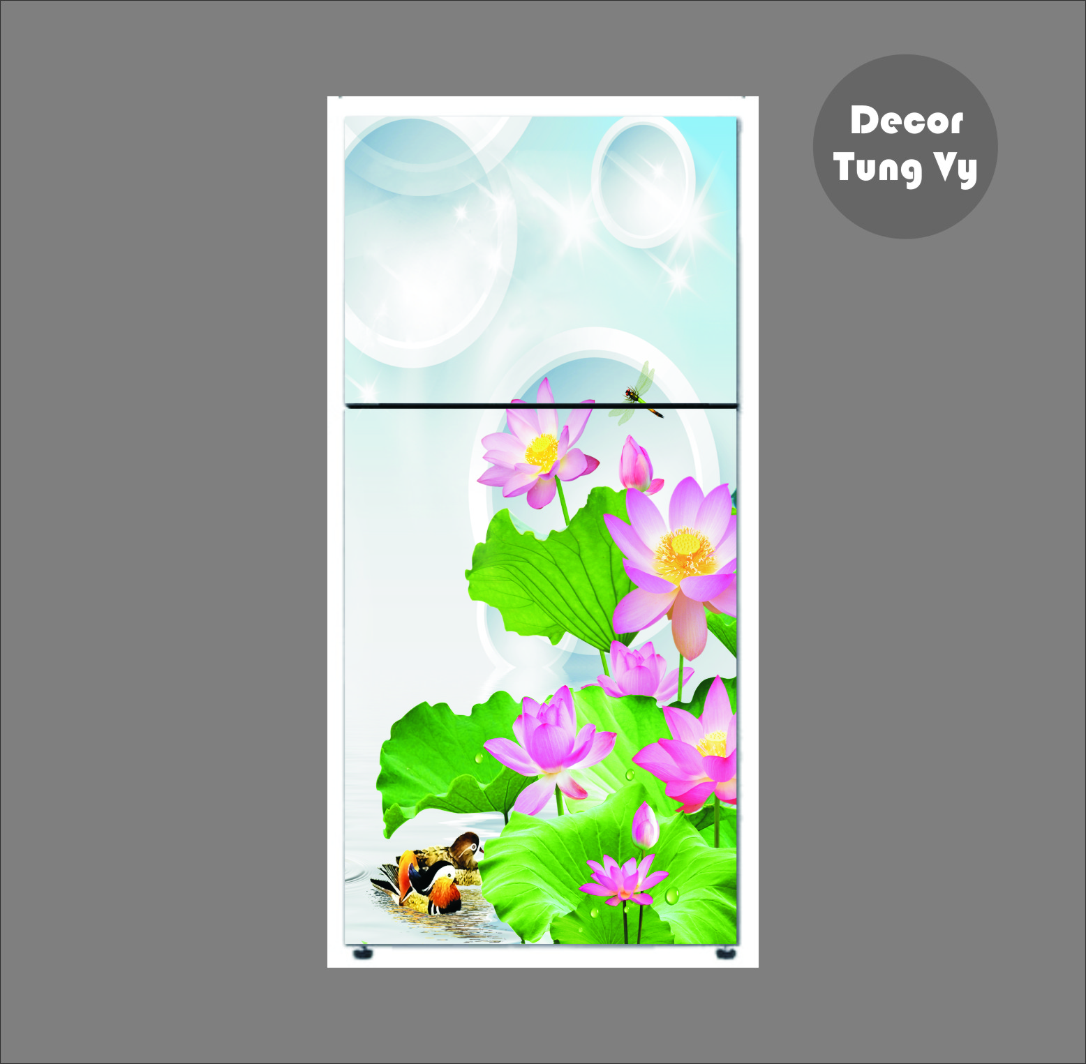 Decal dán tủ lạnh - dán kính ( trang trí trên mọi bề mặt phẳng)