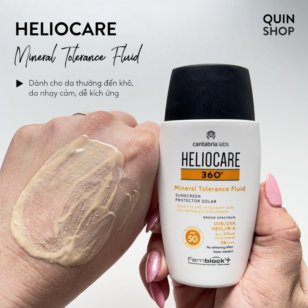 Kem Chống Nắng Cho Da Nhạy Cảm Heliocare 360 Water Gel, Pigment Solution, Mineral Tolerance Fluid, MD A-R Emulsion