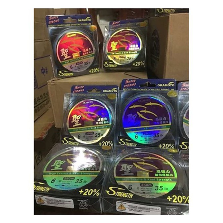 [HCM]Cước Câu Cá Okamoto 250m (cước thánh/ 4 con cá)
