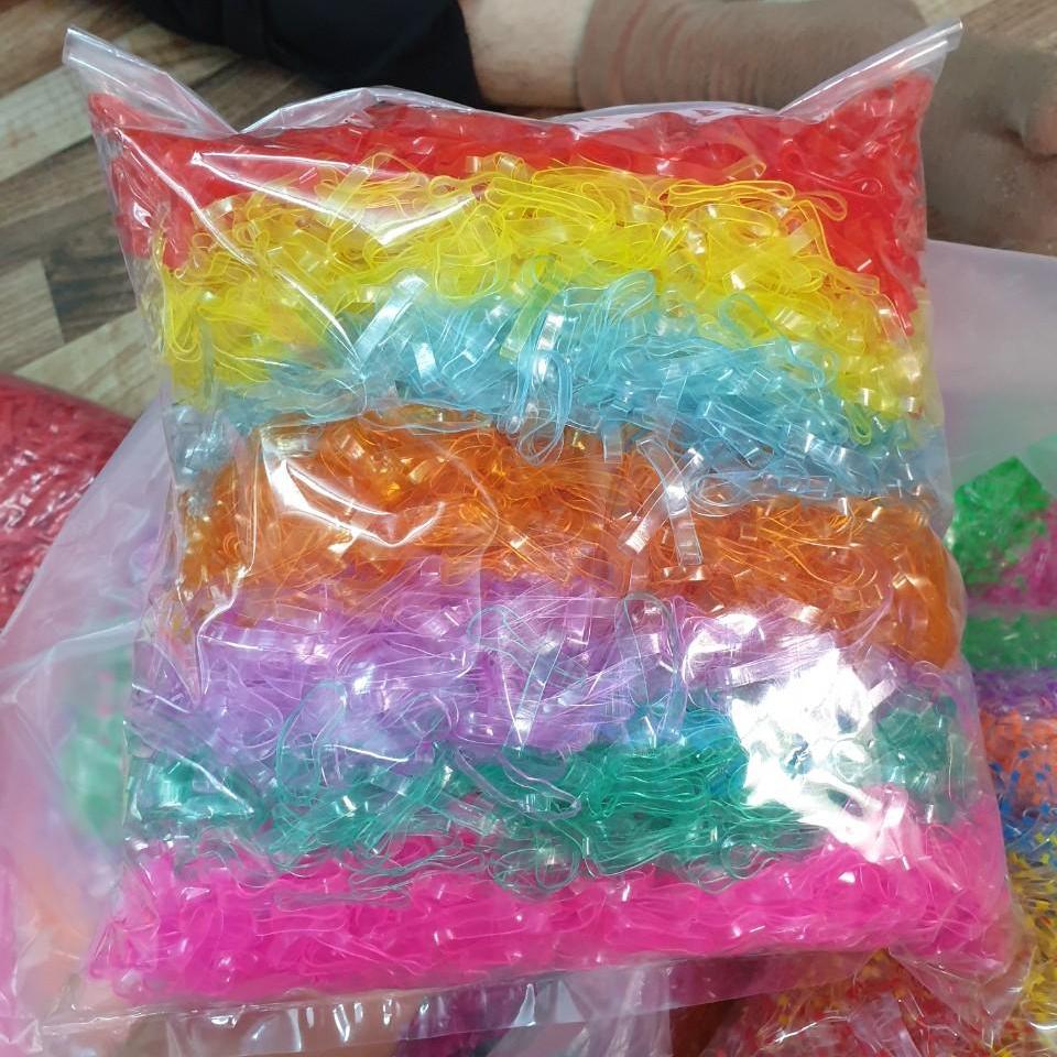 [HCM]SỈ 1KG THUN CỘT TÓC BẢNG TO SIÊU DẺO 7 NHIỀU MÀU