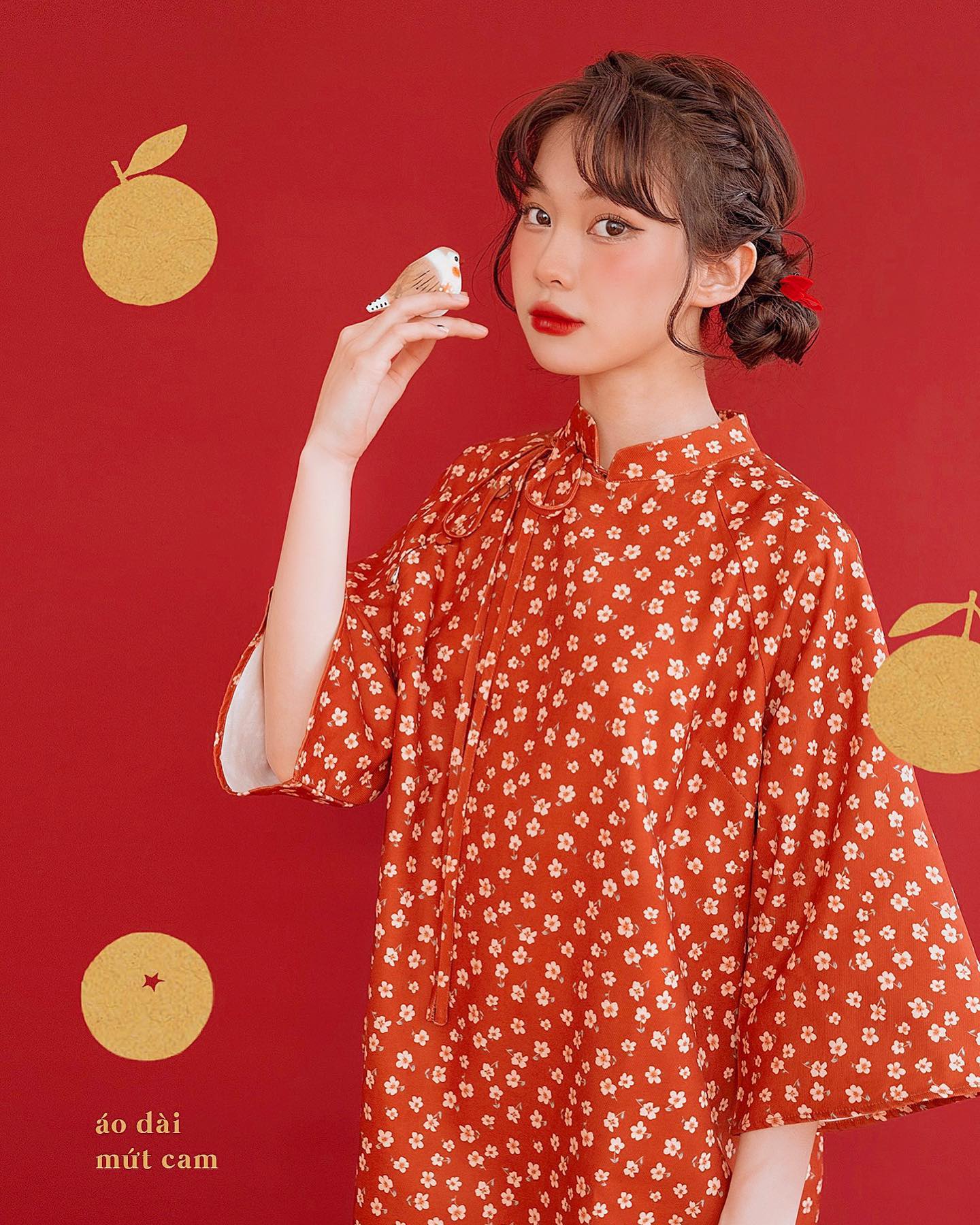 Set áo dài (kèm quần) Naked by V - Mứt Tết