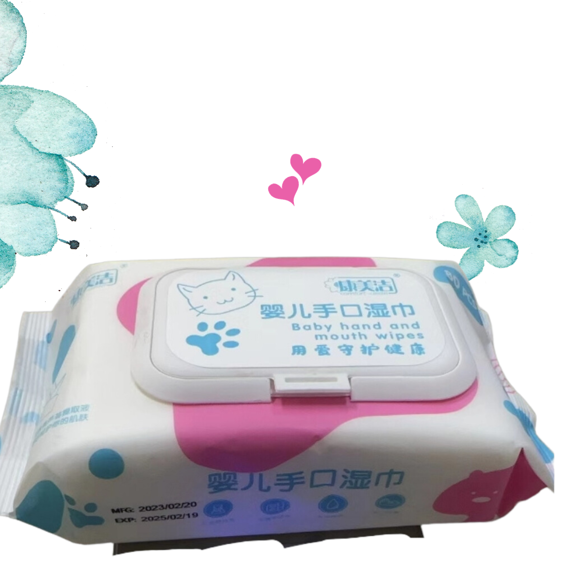 khăn ướt không mùi , không cồn 80 tờ cho bé