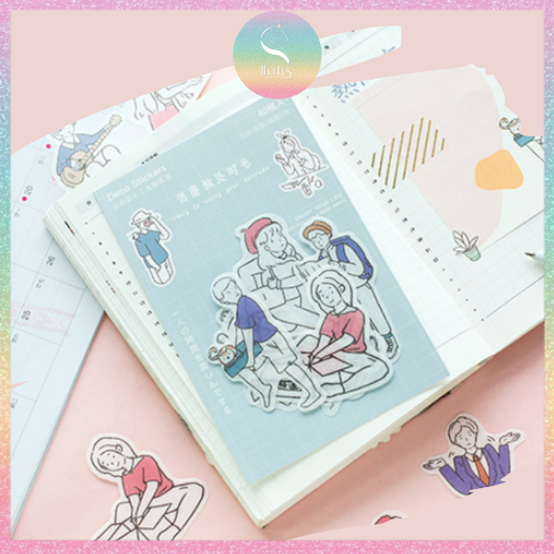 [HOTIS] Sticker hình người - 40 hình dán