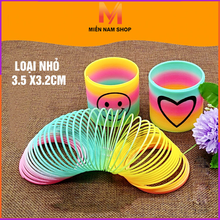 Lò xo đồ chơi cho bé loại nhỏ giá rẻ, lò xo cầu vòng