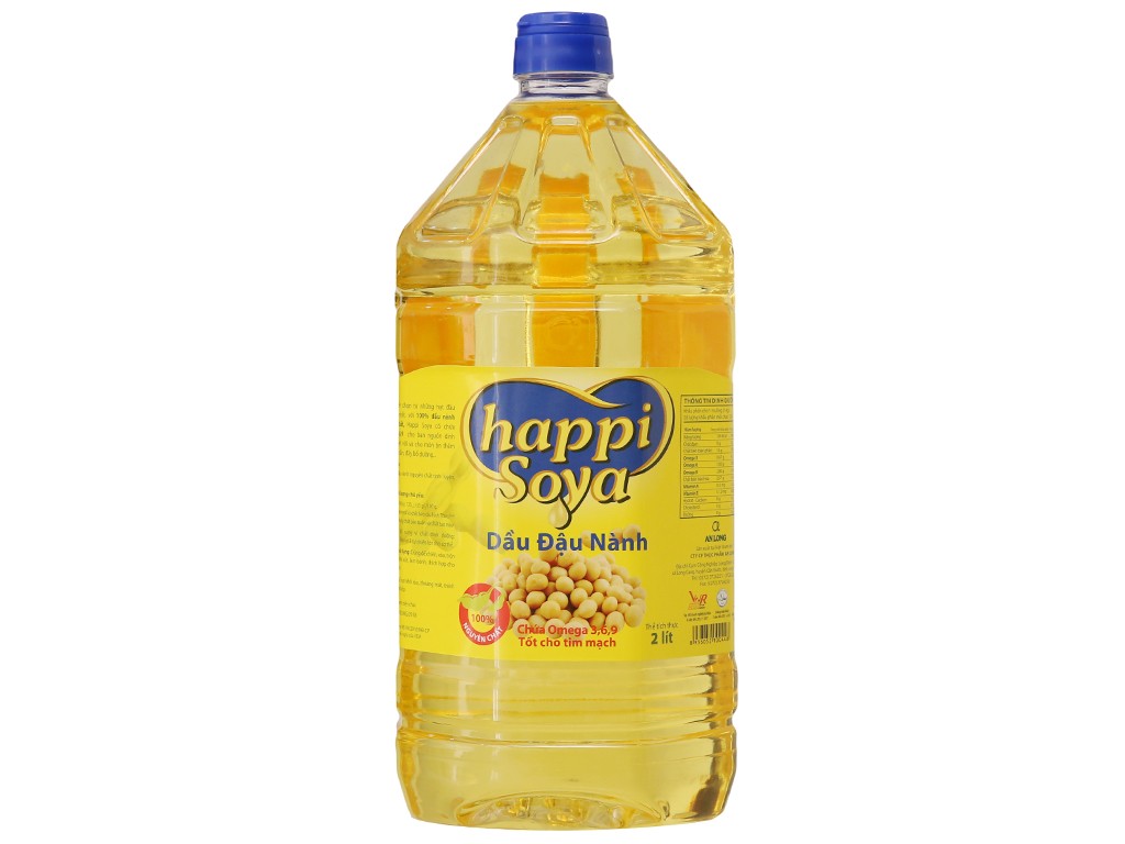 Dầu đậu nành Happi Soya chai 1 lít