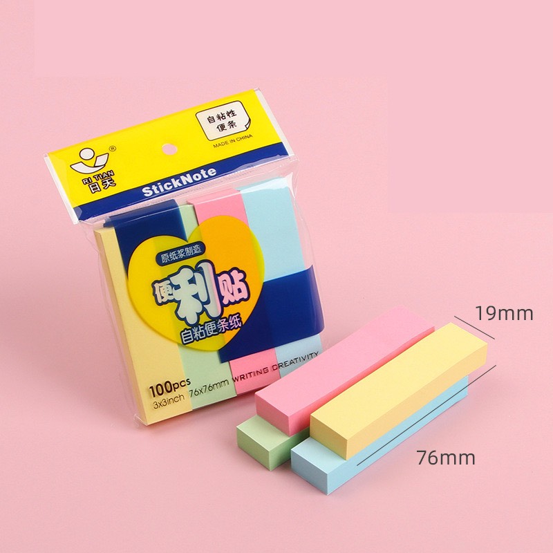 COMBO 3 xấp Giấy note hình xinh xắn nhiều màu (100 tờ)