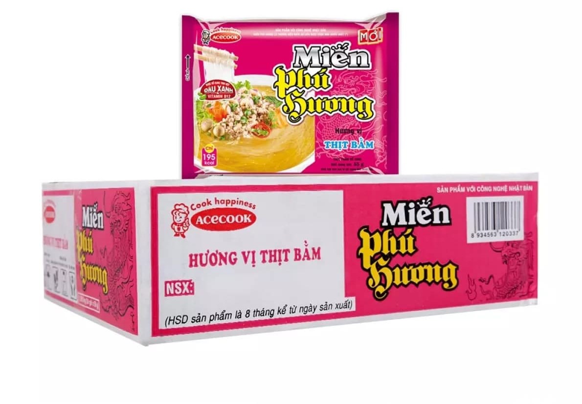 Thùng Miến phú Hương vị Thịt bằm (24 gói x 55g)
