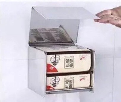 Hộp Đựng Khăn Giấy Vuông Inox304 Cao Cấp