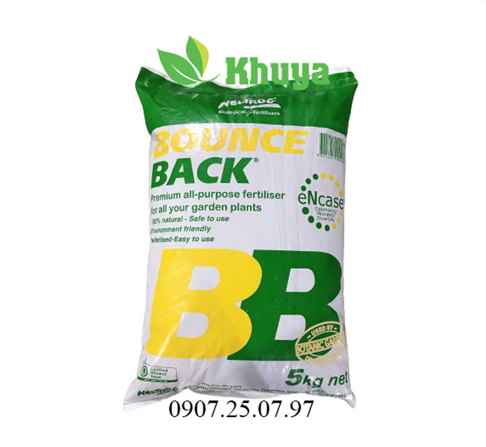 Phân bón hữu cơ BB BOUNCE BACK dạng Viên của Úc 5kg