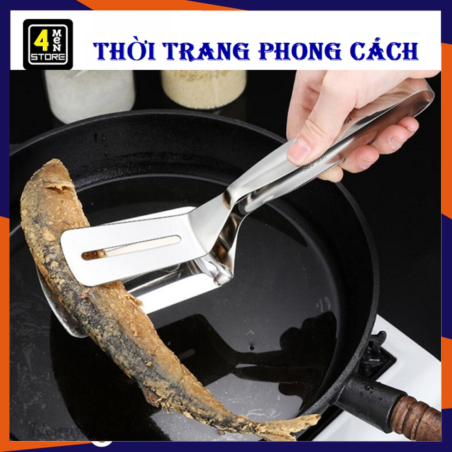 Kẹp gắp thức ăn inox - kẹp inox gắp nóng thức ăn không gỉ mẫu mới 2021