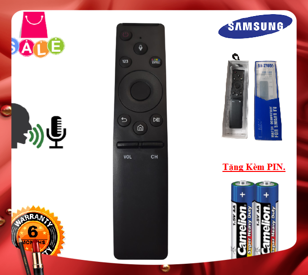 Remote điều khiển tivi Samsung bằng giọng nói Model: BN7700 dùng cho các series 6990\7300\7700\8800\8900\9800 -Hàng chính hãng FULLBOX-Tặng kèm PIN