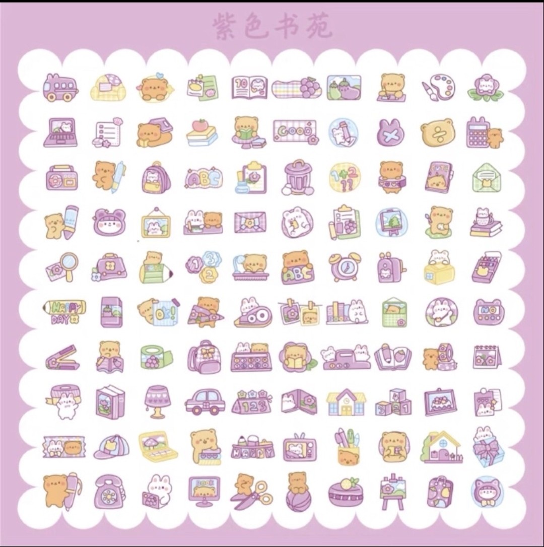 Set Sticker 200 miếng (100 mẫu x 2 miếng)