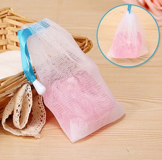 Combo 5 Túi lưới đựng xà phòng tạo bọt dây rút - denni