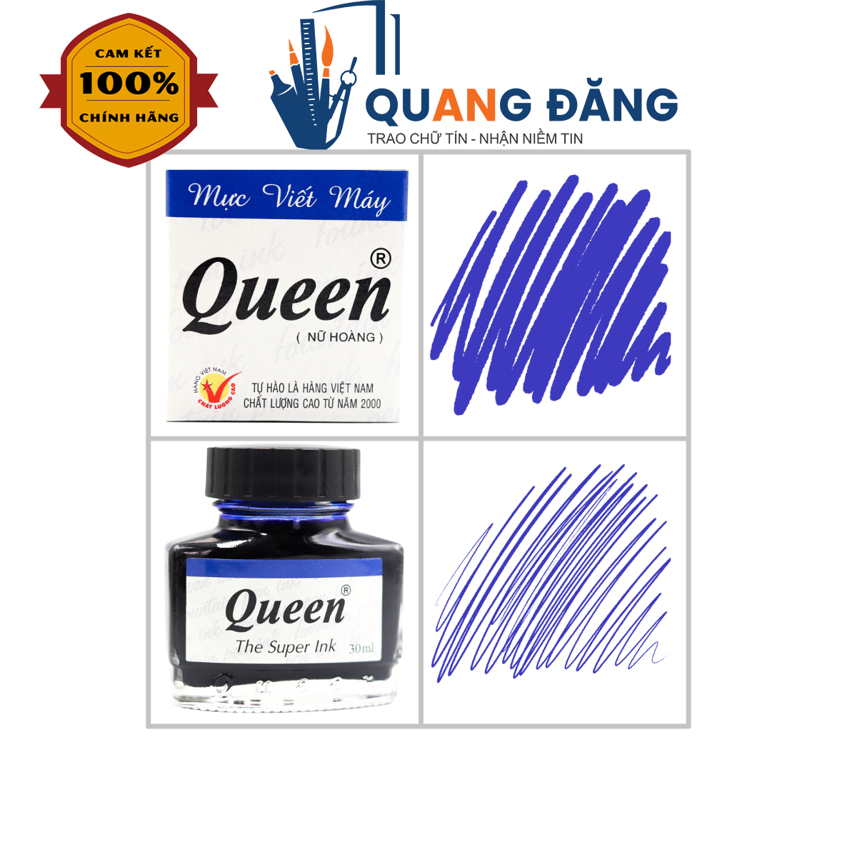 Mực Queen 30ml Các Màu (Mực Viết Máy Queen)