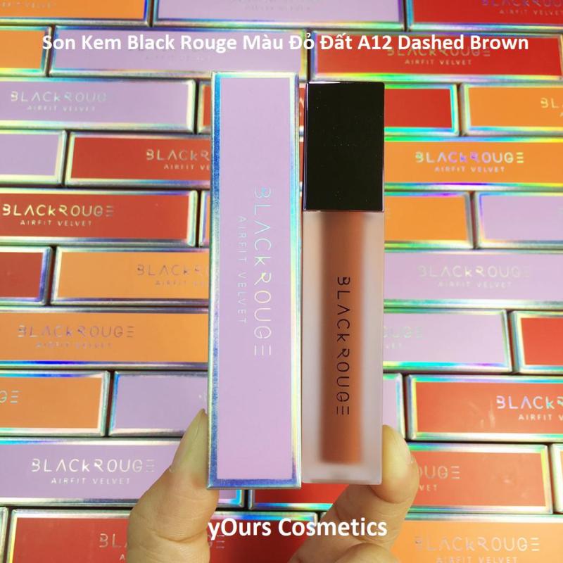 Son Kem Lì Black Rouge A12 Màu Đỏ Nâu Đất Dashed Brown Version 2 - Son Lì Dạng Kem Màu Đỏ Đất Black Rouge - Son Kem Black Rouge Màu Đỏ Đất A12 - Son Lì Black Rouge Màu Đỏ Đất Dashed Brown A12 - Son Black Rouge Dạng Kem A12