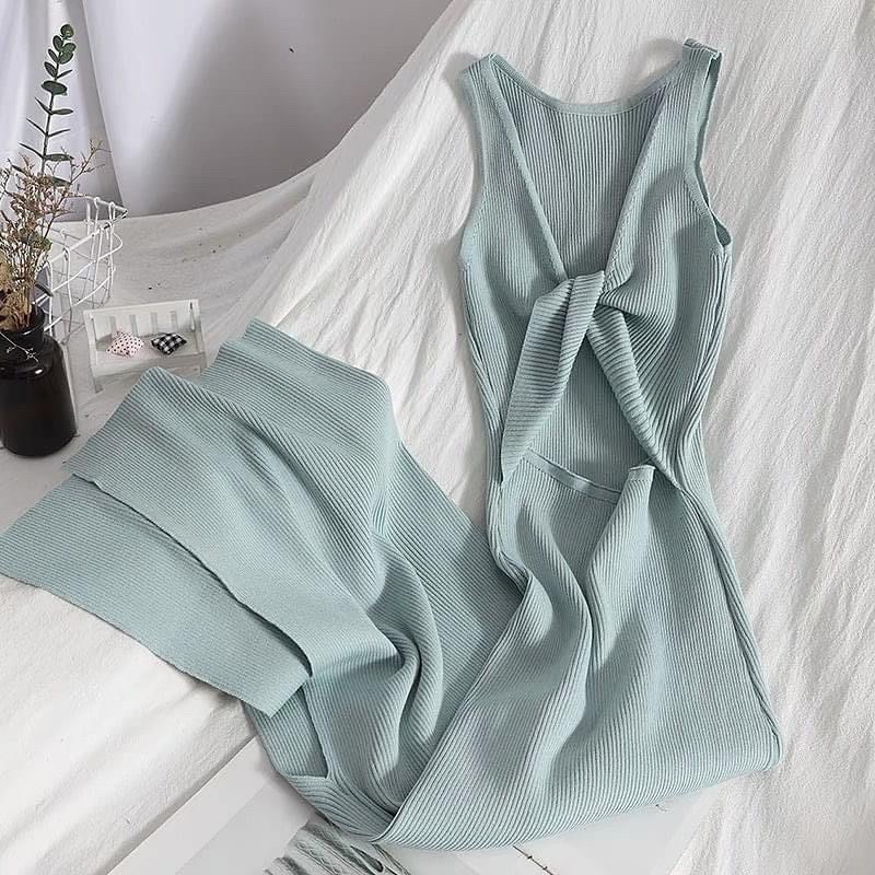 Đầm body bắt chéo nơ mặc hai kiểu CD147