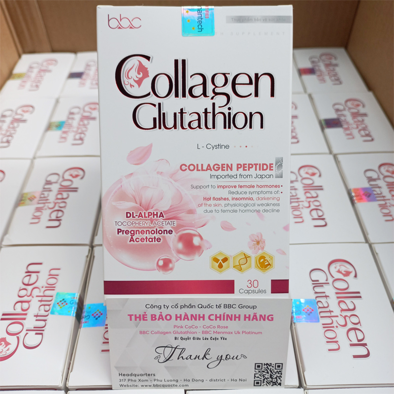Viên uống trắng da tăng nội tiết tố COLLAGEN GLUTATHION BBC Viên Uống Giảm Lão Hóa Với Vitamin E Chất Liệu Từ Collagen Và Glutathion - Lazada