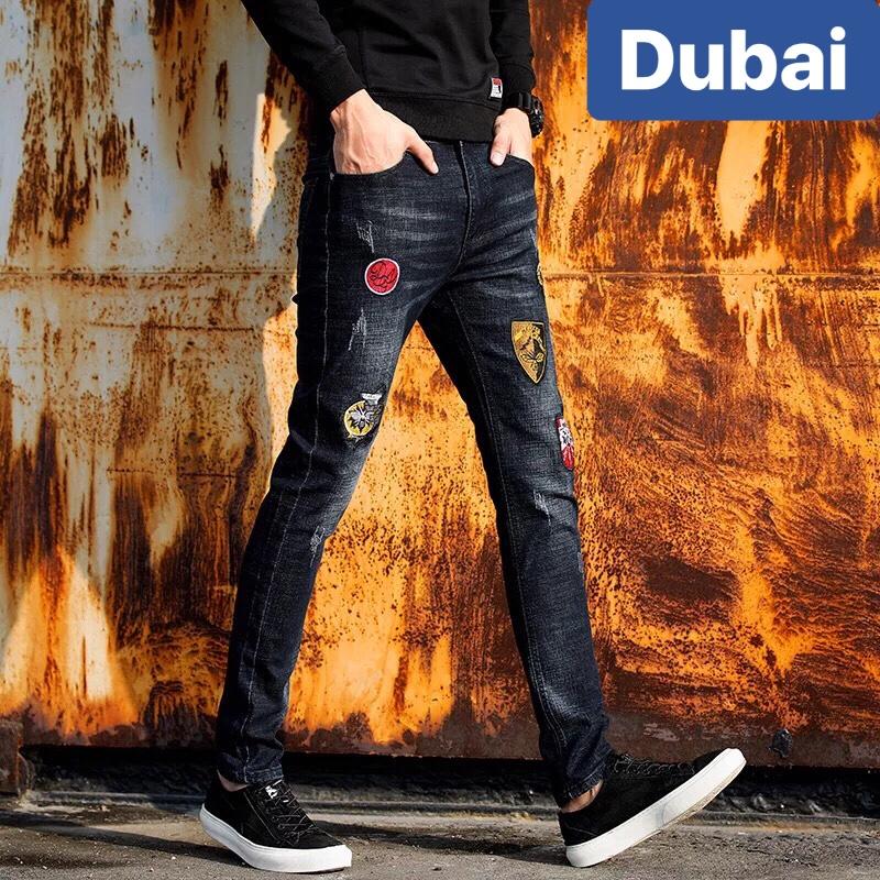 QUẦN JEAN NAM CHẤT BÒ ĐEN LOGO HACKER HOT NHẤT HÈ 2021 - CAO CẤP - DUBAI FASHION