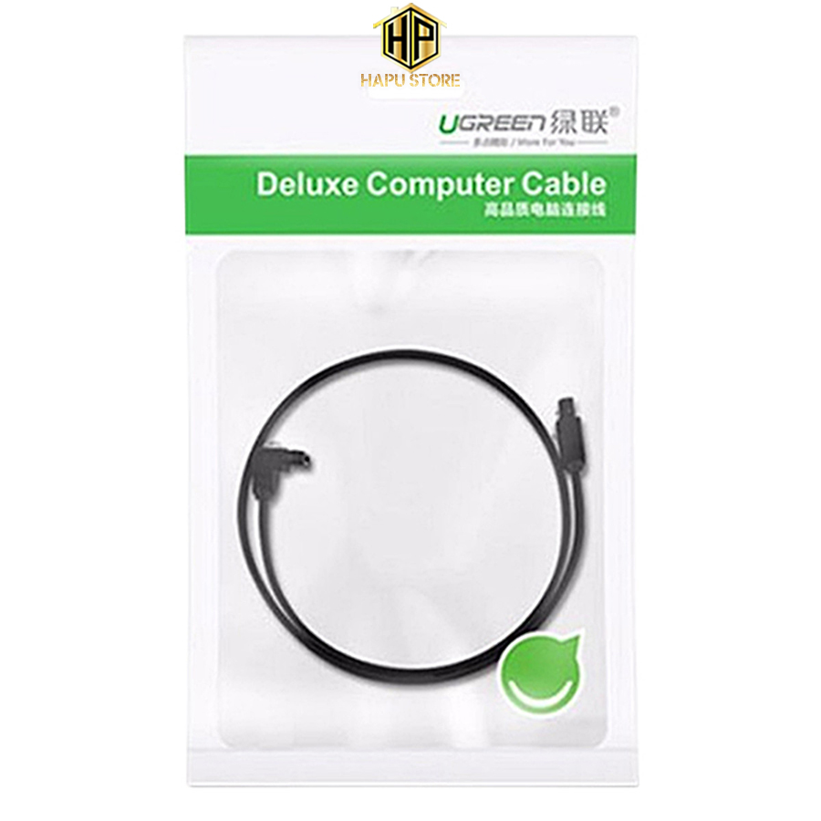 Cáp SATA 3.0 Ugreen 30797 dài 50cm đầu bẻ góc 90 độ cao cấp - HapuStore