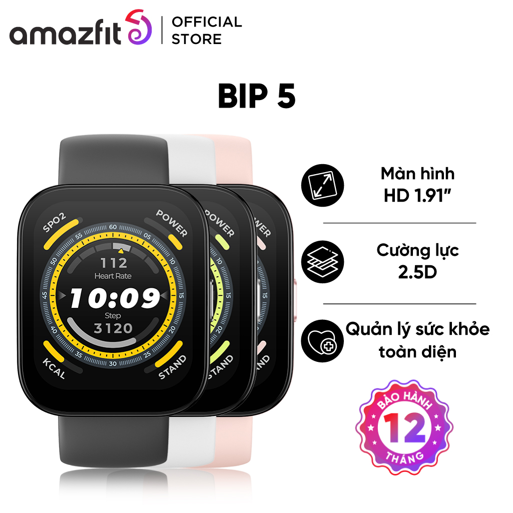 Đồng hồ thông minh Amazfit Bip 5 - Hàng chính hãng - Bảo hành 12 tháng