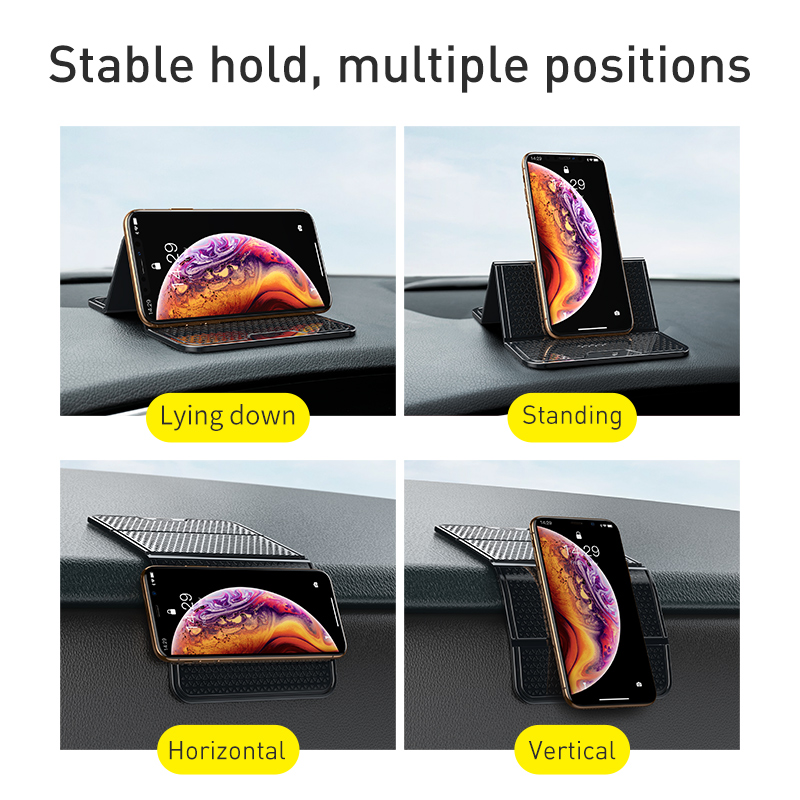 Baseus Reusable Paste Car Phone Holder for Cell Mobile Phone Car Wall Desk Sticker Multi-Function Nano Rubber Pad Car Mount Holder Stand