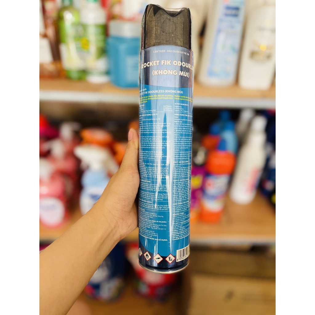 Bình xịt muỗi, diệt côn trùng không mùi Rocket AIK 660ML ( SIÊU MẠNH)