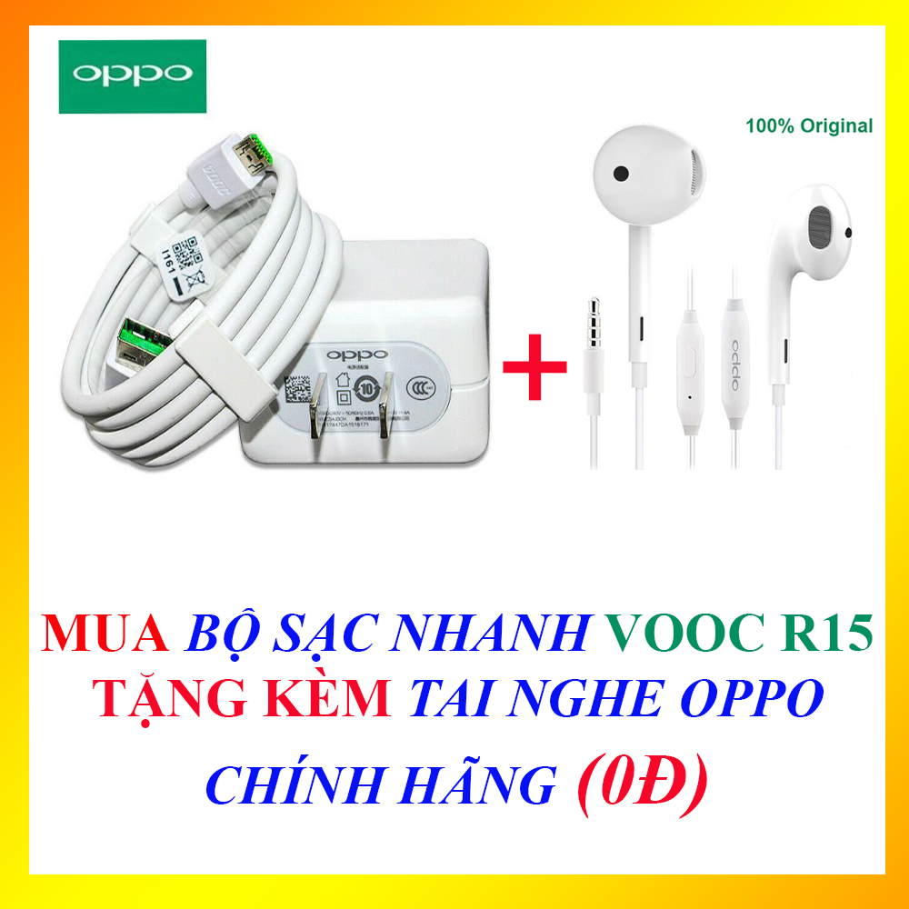 Bộ sạc oppo vooc r15 4v chính hãng sạc siêu nhanh