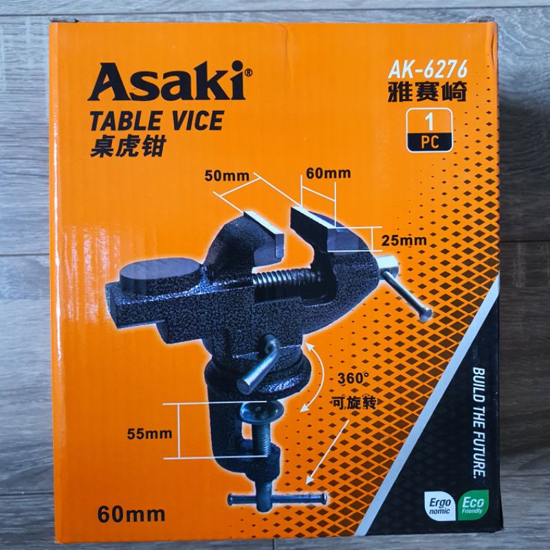 Ê tô kẹp bàn mini mâm xoay 360° hãng Asaki, Loại 1, Bảo hành 12 tháng