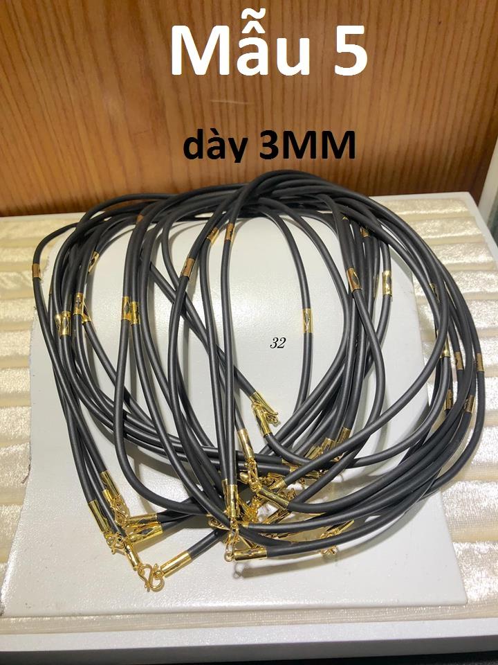 Dây da đeo cổ khóa làm bằng vàng tây