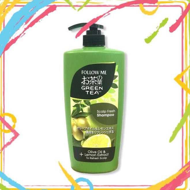 [HCM]DẦU GỘI TRÀ XANH FOLLOW ME 650ML (DA ĐẦU NHỜN) [shophoakho]