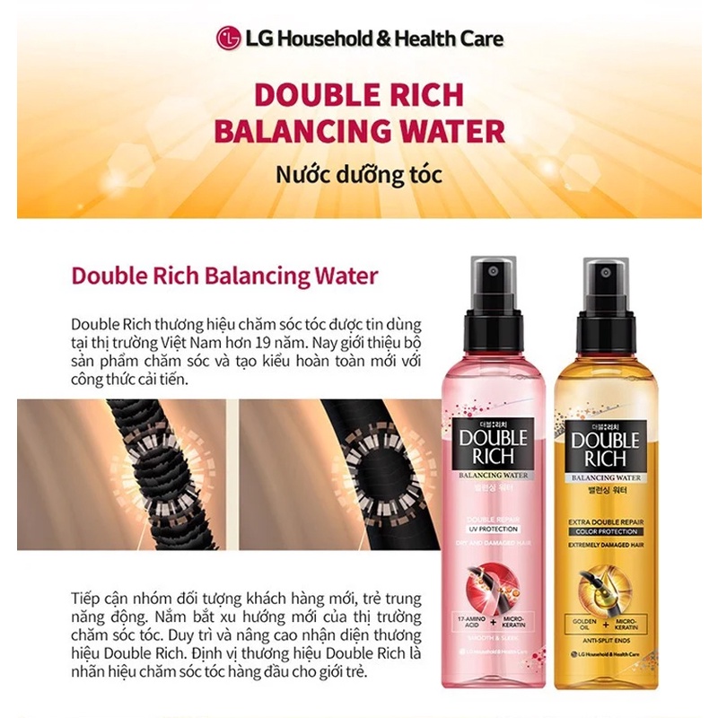 Nước xịt dưỡng tóc Double Rich 120ml