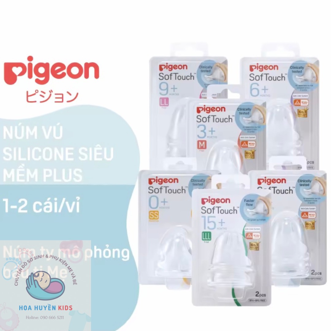 Bình sữa cổ rộng PP Plus Pigeon 330ml pigeon