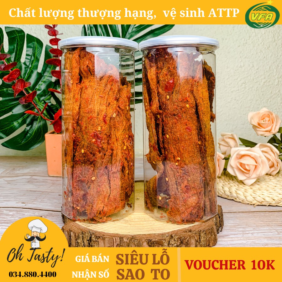 Khô Bò Miếng Mềm Tasty Food Hũ 300G | Bò thật loại 1, ăn vặt ngon - SP017