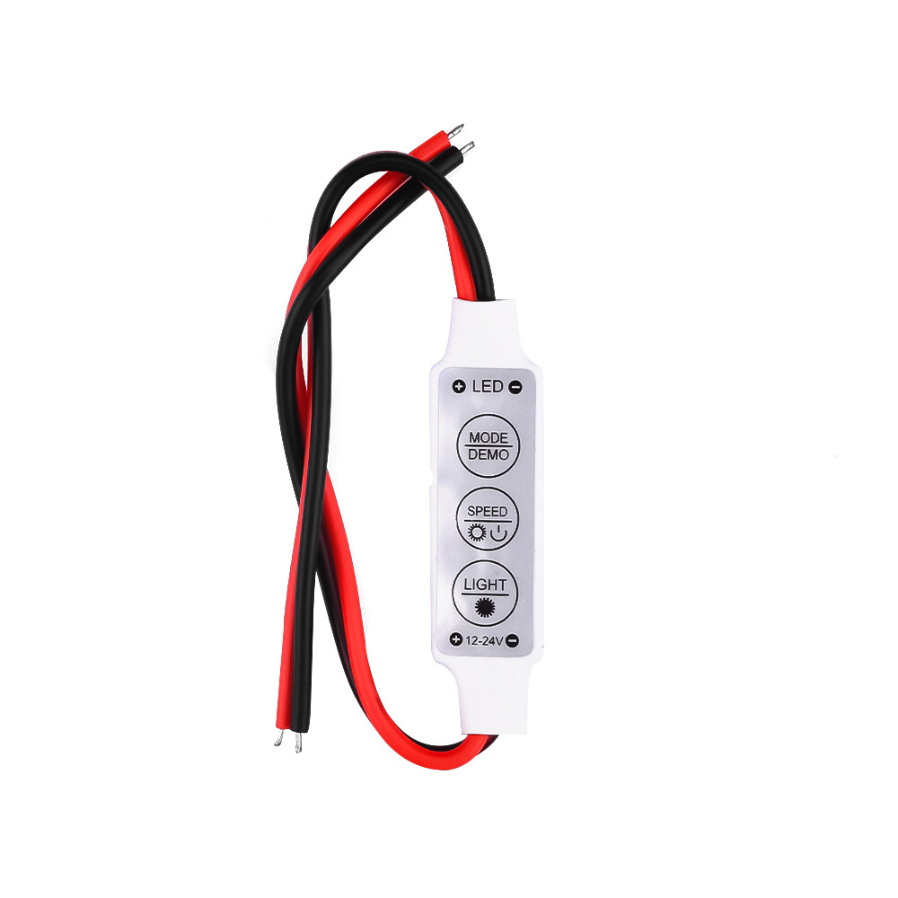 Diymore Đèn LED Slope Mini 12V Có Bộ Điều Khiển Mờ Và Công Tắc Bật Tắt 3528 5050