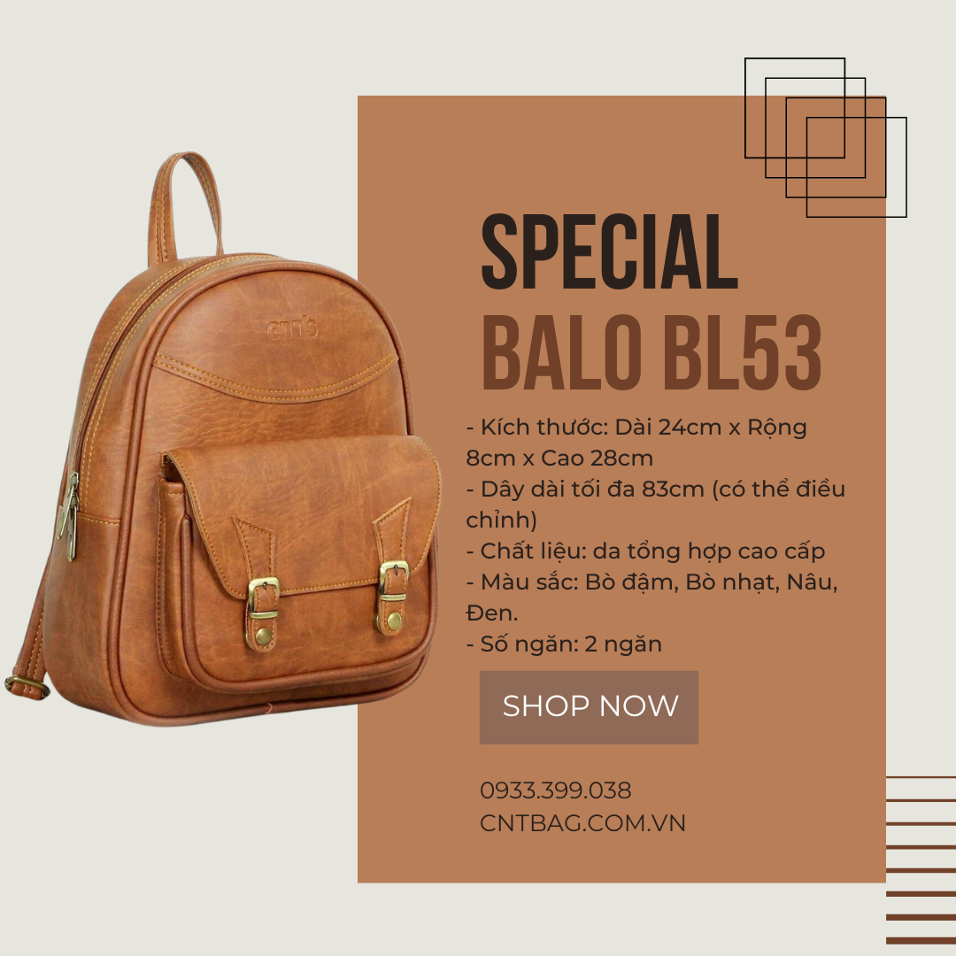 Balo nữ thời trang CNT BL53 cá tính