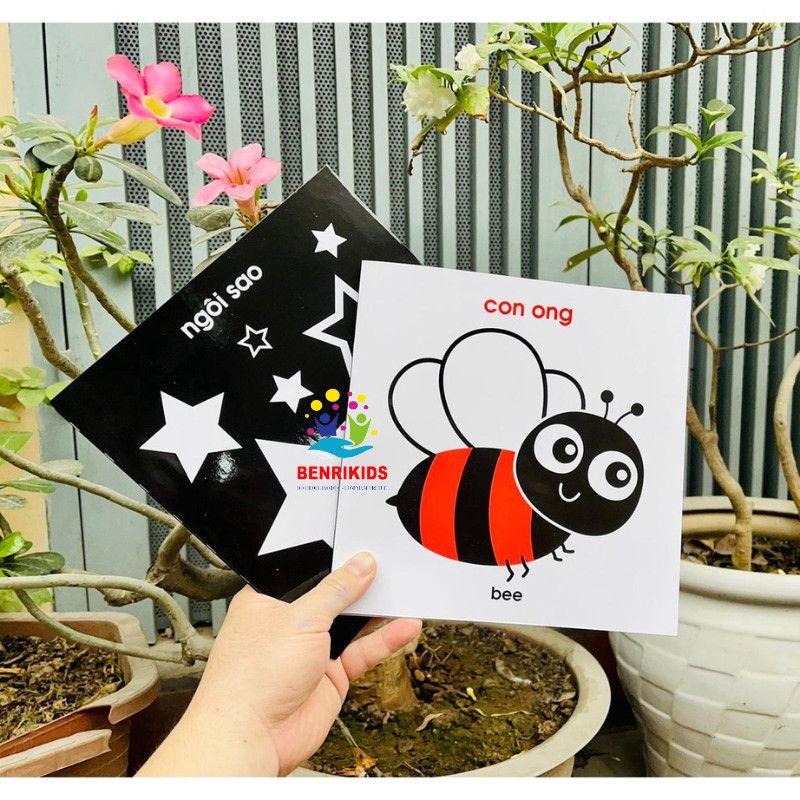 Bộ Thẻ Flash Card Kích Thích Thị Giác, Não bộ Cho Trẻ Sơ Sinh Từ 0 Đến 16 Tháng Tuổi Chuẩn Dạy Trẻ Theo Phương Pháp Montessori