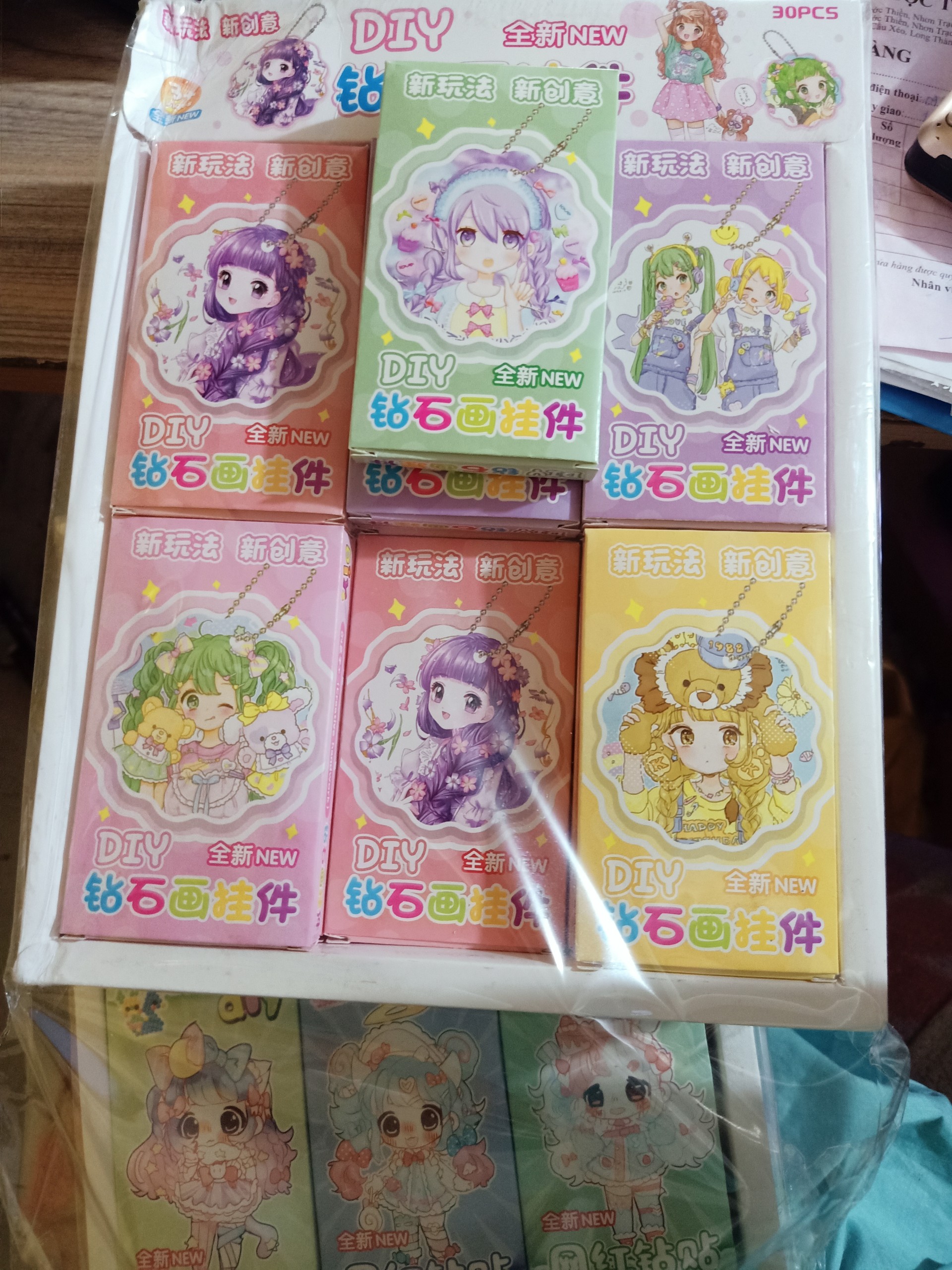Bộ sticker tranh đính đá handmade cho các bé
