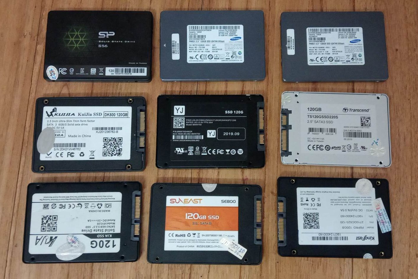 Ổ Cứng SSD 120GB 128GB Cũ Bóc Máy