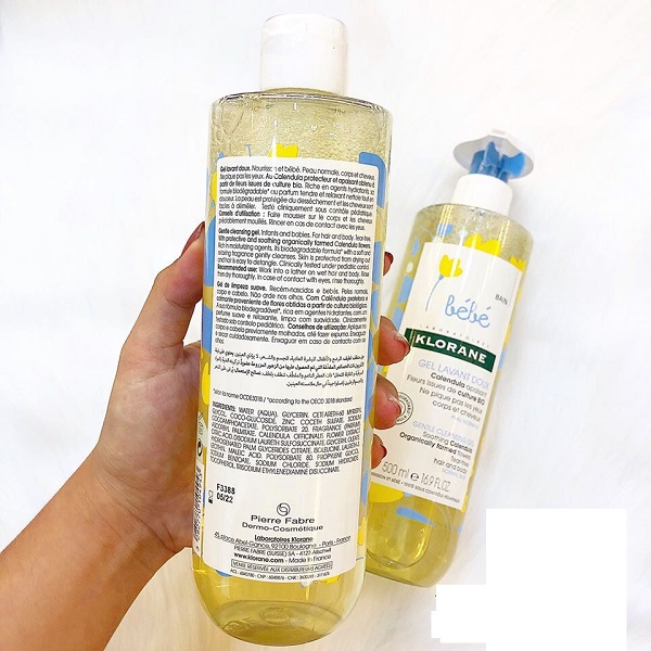 Cặp Sữa tắm gội 2 in 1 Klorane bebe Pháp (mẫu mới)