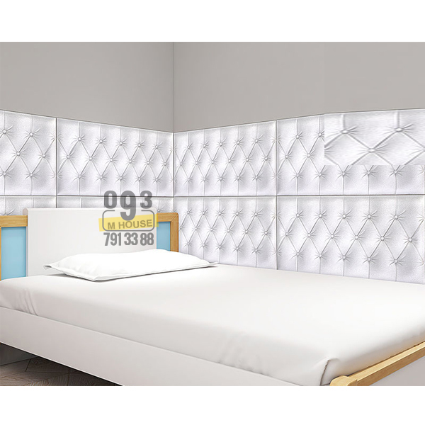 Miếng Xốp Dán Tường 3D Chống Va Chạm, Tấm Dán Tường 3D Nệm Đệm Cho Đầu Giường Trang Trí Phòng Ngủ