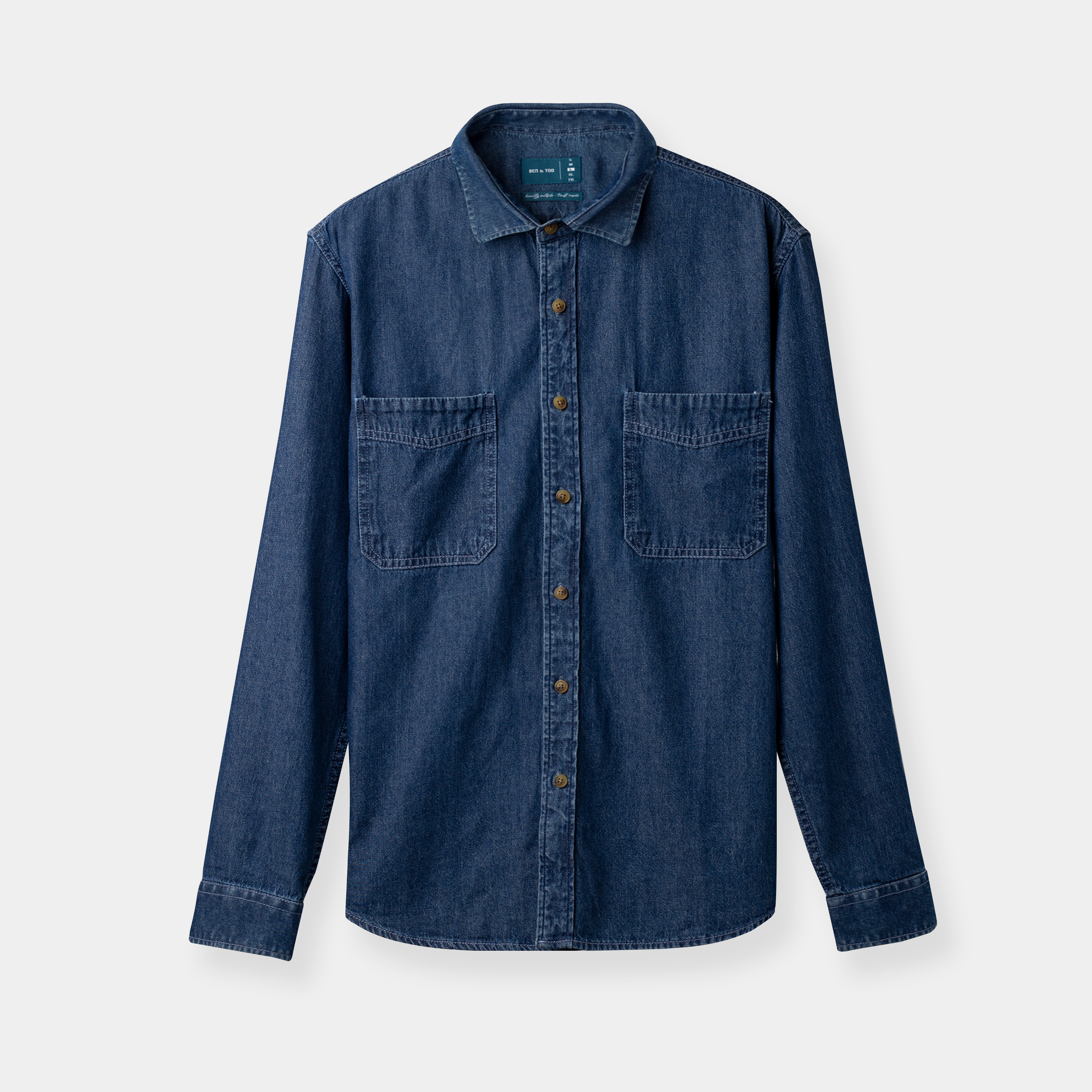 Áo sơ mi Form REGULAR R1622BB106 BEN & TOD  Denim basic trẻ trung thoáng mát thanh lịch