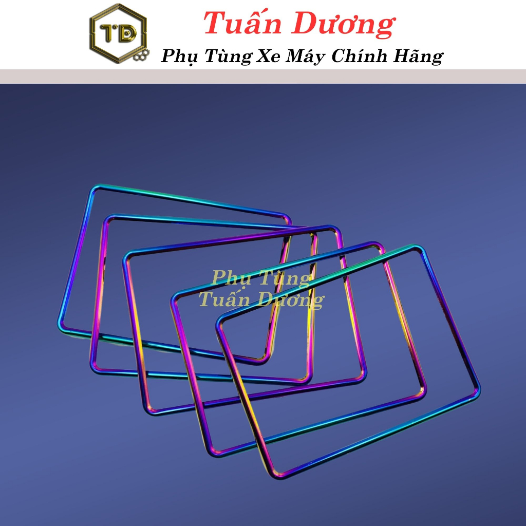 Khung Biển Số Xe Máy Titan 7 Màu Titan Dày Dặn [ Cao Cấp ] - Bộ Ốp Khung Biển Số Lắp Tất Cả Các Dòng Xe Máy Cao Cấp