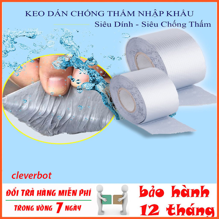 Miếng dán chống thấm, chịu nhiệt BUTYL Miếng vá thông minh Băng Keo Siêu Dính Đa Năng SUNHA, Keo dán CHỐNG THẤM đa năng cho tường, trần nhà, mái tôn, ống nước.. công nghệ Nhật Bản muabansihcm 01739