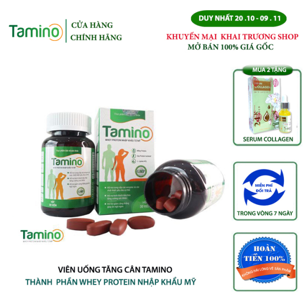 (KM từ 20-09.11) Viên Uống Tăng Cân TAMINO - Bổ Sung Hợp Chất Whey Protein từ Mỹ